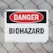 Signmission Biohazard Danger Sign, Plastic, 10in W x 7in L, 2PK OS-2PACK-DS-P-710-L-2411 - alternate 6